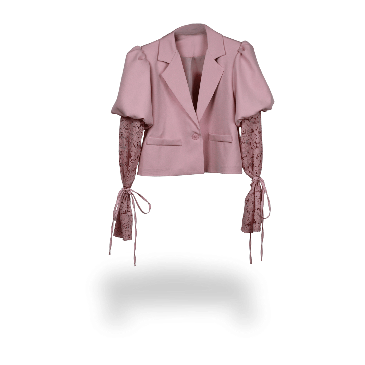 Blazer met kanten mouwen