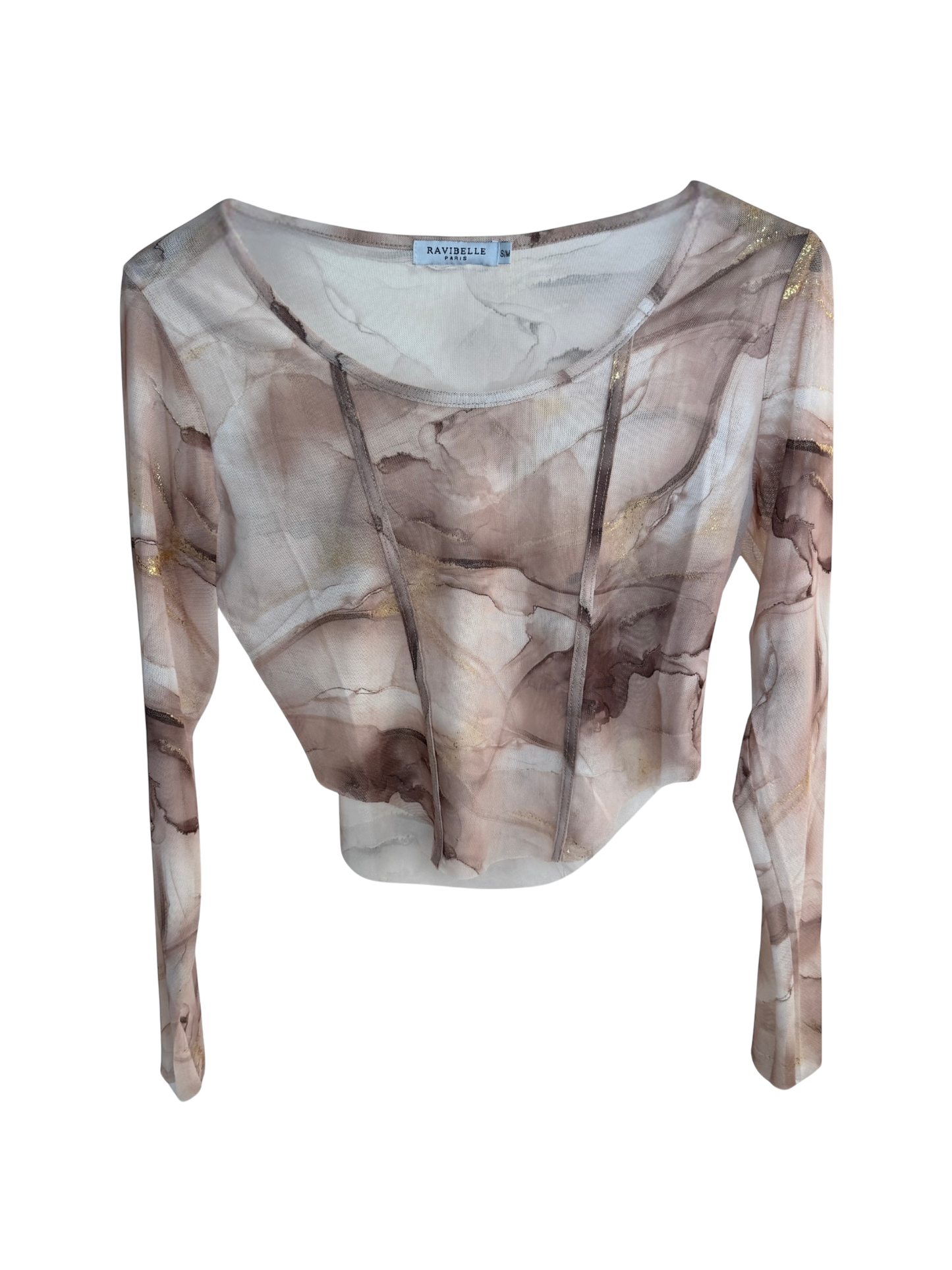 Marble Mesh Top