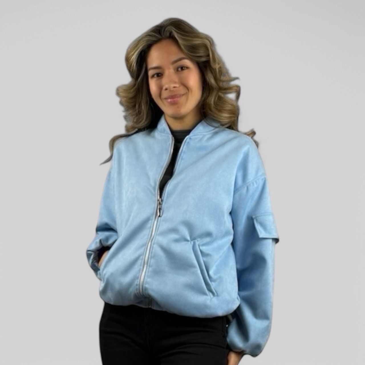 Suede look Bomber Jacket