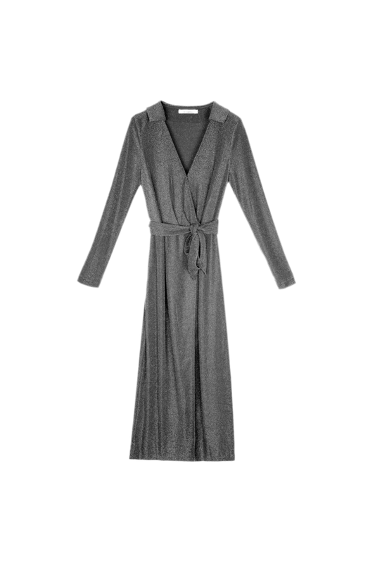 Silver Glamour Maxi Dress