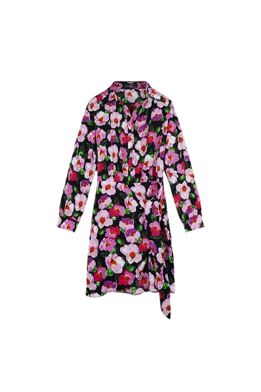 Floral Wrap Dress - Midnight Garden