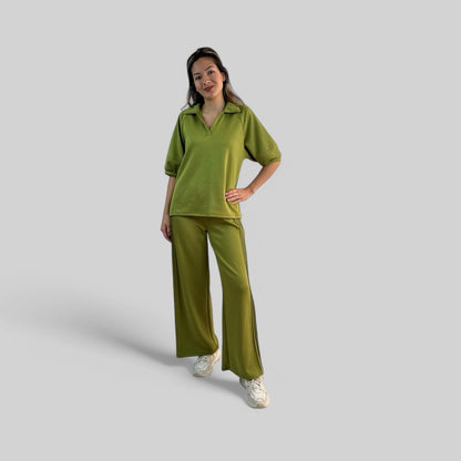 Relaxed Fit Polo Lounge Set